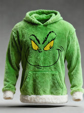 Herren lustige klassische Weihnachts-Zeichentrick figur mit lässiger Plüsch tasche Hoodie